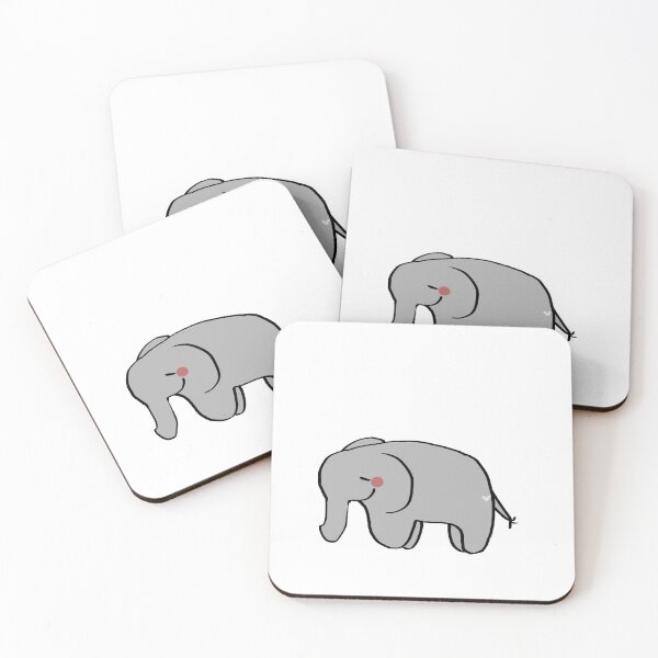 Item preview, Small grey smiling elephant  designed and sold by Reece3645.