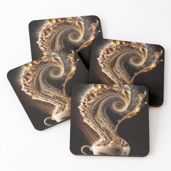 Item preview, Coffee art lighting and splash wall print artwork and poster 02 designed and sold by jetaiart.
