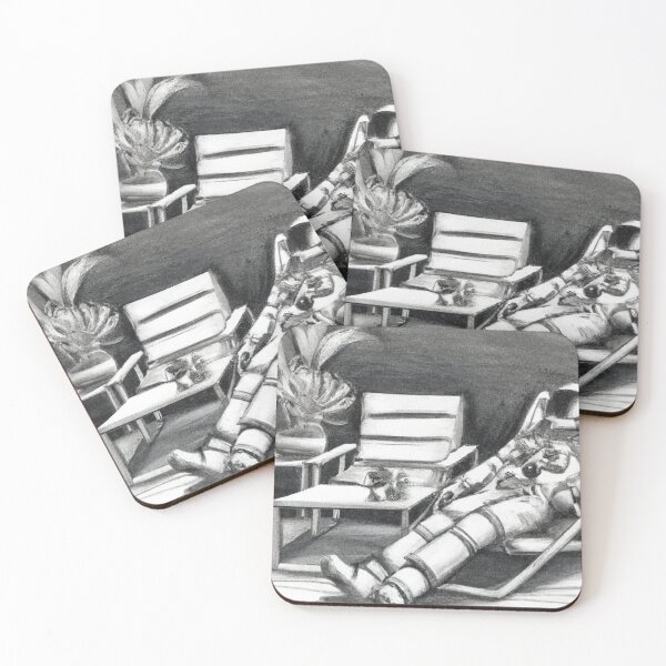 Item preview, Charcoal Astronaut - Tropics  designed and sold by BEACREATIVE02.