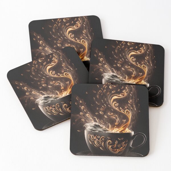 Item preview, Coffee splash artwork - lighting and splash wallart, printart, canvas and poster 03 designed and sold by jetaiart.