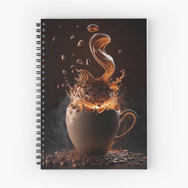 Item preview, Coffee splash artwork - lighting and splash wallart, printart, canvas and poster 04 designed and sold by jetaiart.