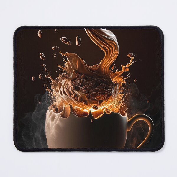 Item preview, Coffee splash artwork - lighting and splash wallart, printart, canvas and poster 04 designed and sold by jetaiart.