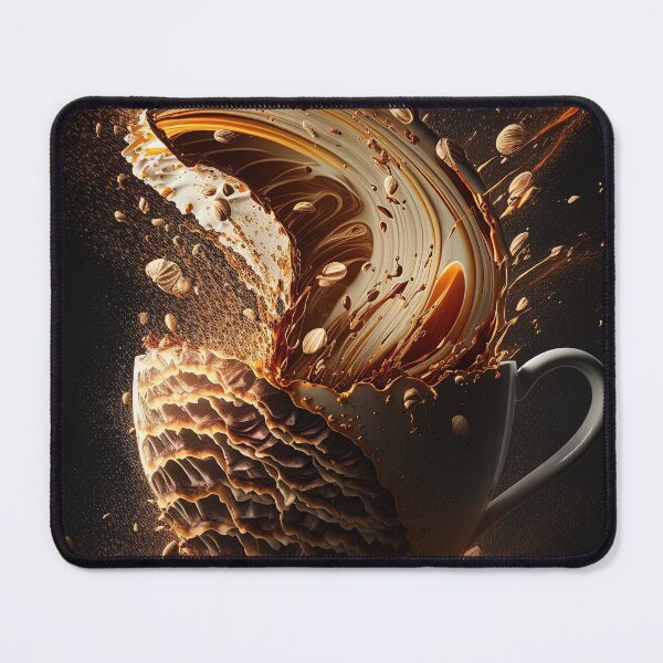 Item preview, Coffee splash artwork - lighting and splash wallart, printart, canvas and poster 04 designed and sold by jetaiart.