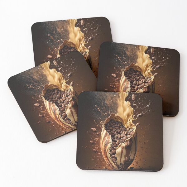 Item preview, Coffee splash artwork - lighting and splash wallart, printart, canvas and poster 05 designed and sold by jetaiart.
