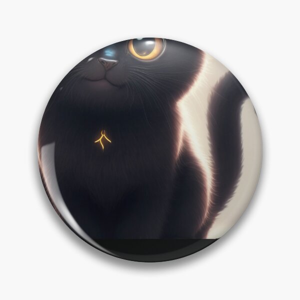 Aperçu de l'œuvre Chat noir, Illustration d'un adorable chaton avec une belle fourrure et des expressions de visage amusantes créées avec la technologie Generative AI créée et vendue par outsiderzone.