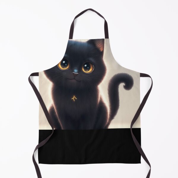 Item preview, Black cat, Illustration of adorable kitten with nice fur and funny face expressions created with Generative AI technology designed and sold by outsiderzone.