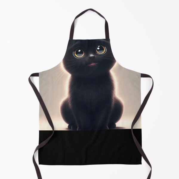 Item preview, Black cat, Illustration of adorable kitten with nice fur and funny face expressions created with Generative AI technology designed and sold by outsiderzone.