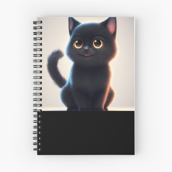 Item preview, Black Cat, Ilustración de adorable gatito con bonitos pieles y expresiones de cara divertida creadas con tecnología de IA generativa designed and sold by outsiderzone.
