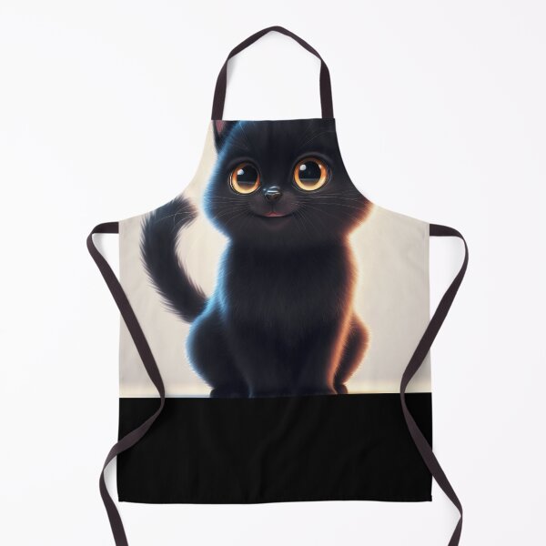 Item preview, Black cat, Illustration of adorable kitten with nice fur and funny face expressions created with Generative AI technology designed and sold by outsiderzone.