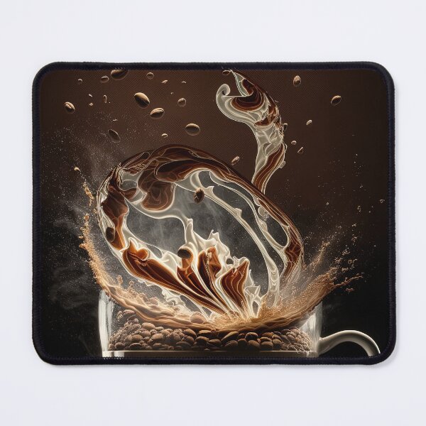 Item preview, Coffee splash artwork - lighting and splash wallart, printart, canvas and poster 07 designed and sold by jetaiart.