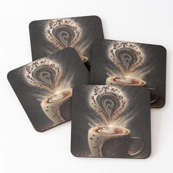 Item preview, Coffee splash artwork - lighting and splash wallart, printart, canvas and poster 08 designed and sold by jetaiart.