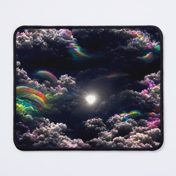 Aperçu de l'œuvre Arc-en-ciel Clair de lune Nuageux Nuit créée et vendue par MothFluffStore.