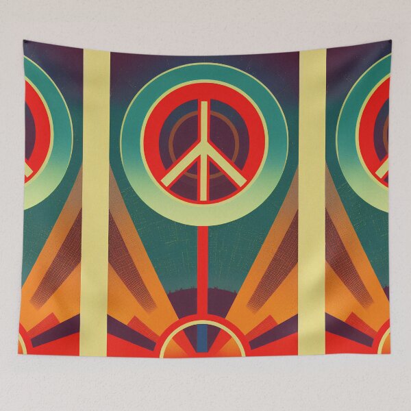 Item preview, Retro Style Peace Sign Design - Stand Out with a Unique Artwork designed and sold by nicpa-art.