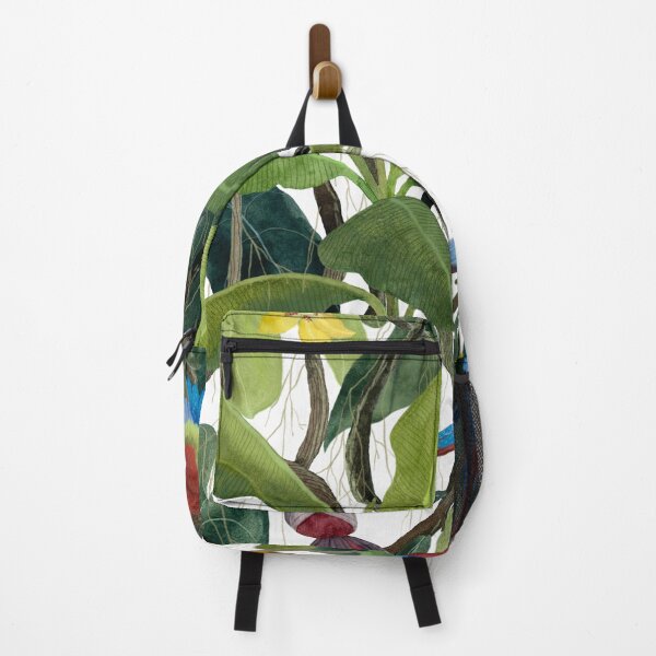 Item preview, Amazonia. Watercolor illustration of rainforest plants and parrots designed and sold by HannaShvaikova.