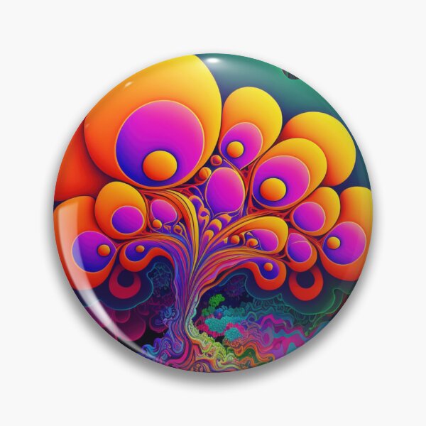 Item preview, 70s, Abstract Art in Psychedelic Colors designed and sold by WindCreation.