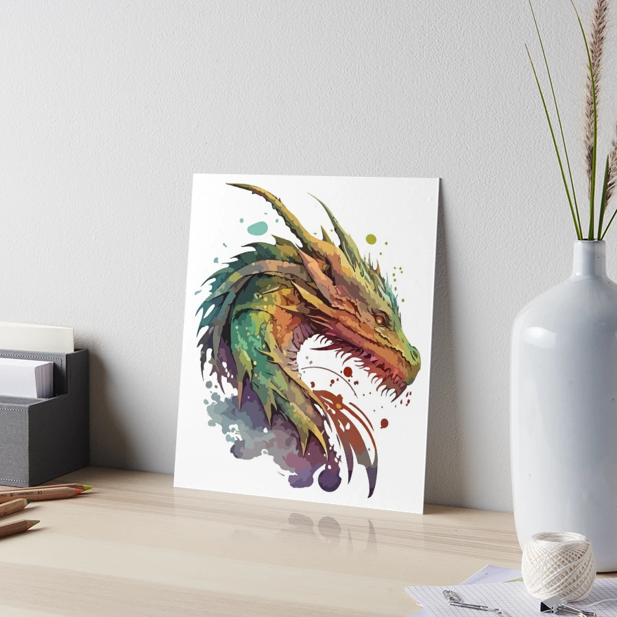 Abstract watercolor The Dragon interior decoration - Fineartsfrance