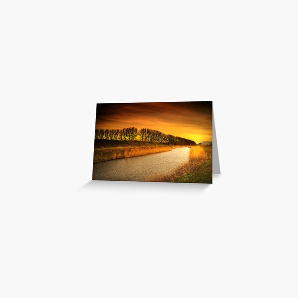 Burning stream Greeting Card