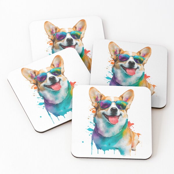 Item preview, Rainbow Corgi in Sunglasses Funny Corgi Dog Lovers designed and sold by SecretDicer.