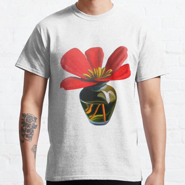 red ai flower in vase Classic T-Shirt