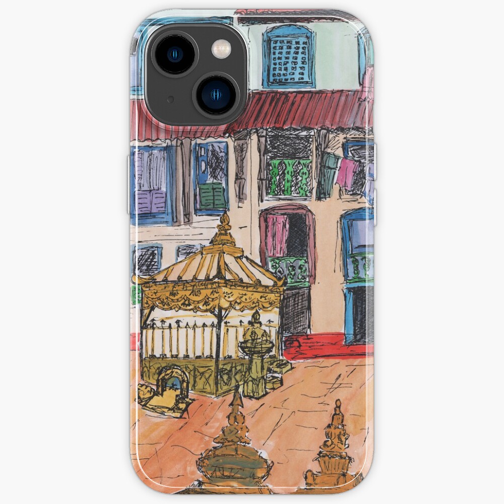 "Traditional homes, Kathmandu, Nepal, wall art" iPhone Case for Sale by