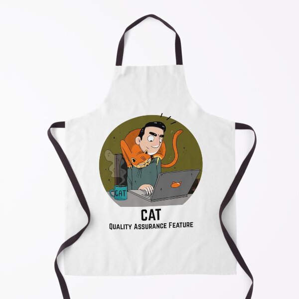 Item preview, Dark green Guy with his cat "CAT Quality Assurance Feature" designed and sold by marcinkucharski.