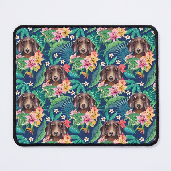 Item preview, Tropical Chocolate Tan Dachshund Doxie  designed and sold by lulupetart.