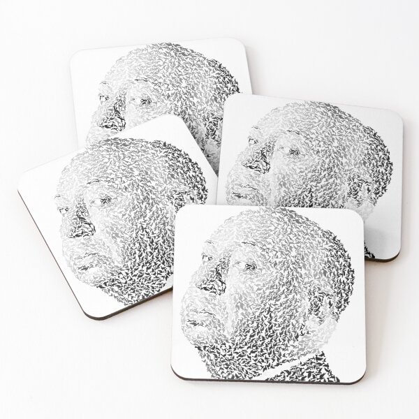 Item preview, Hitchcock birds portrait on white designed and sold by QuirkyArtz.