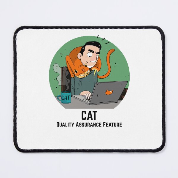 Item preview, Light green Guy with his cat "CAT Quality Assurance Feature" designed and sold by marcinkucharski.