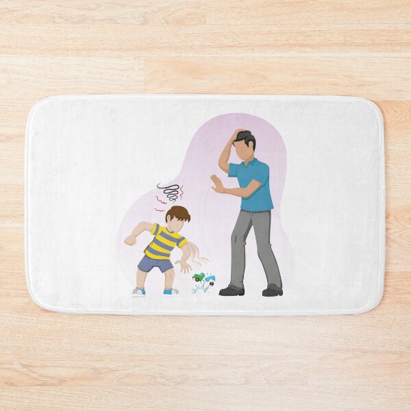 Item preview, Angry child throwing toy on floor, father trying to calm down. Ideal for educational materials and training designed and sold by LucianoCosmo.