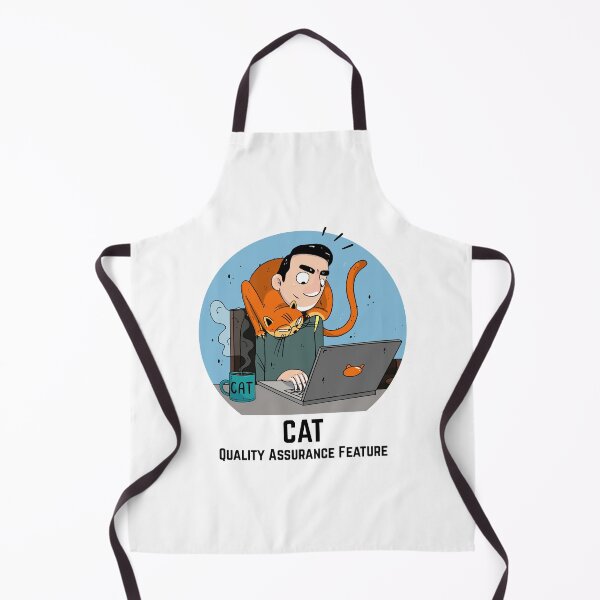 Item preview, Blue Guy with his cat "CAT Quality Assurance Feature" designed and sold by marcinkucharski.