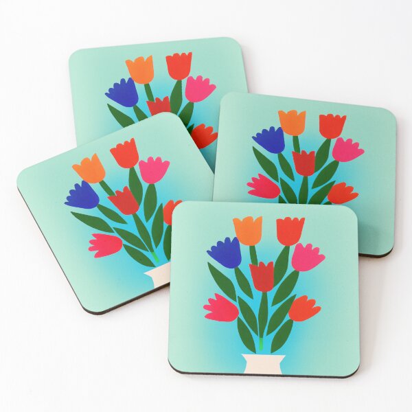Item preview, Fiori Riso nº 08 - Minimalist Colorful Flowers Risoprint designed and sold by Futuristicas.