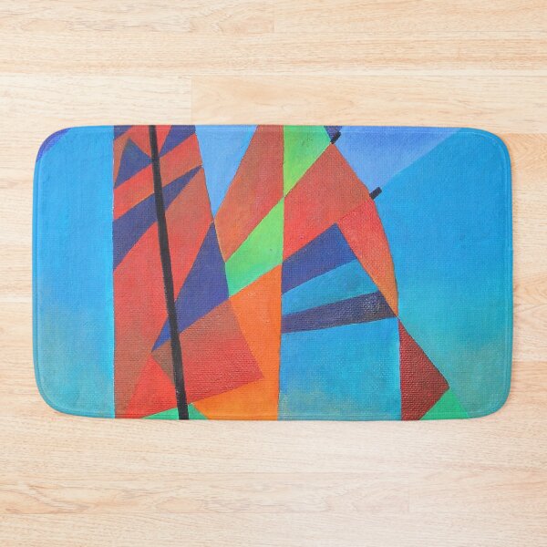 Item preview, Abstract Art Junk Boat Against Deep Blue Sky designed and sold by taiche.