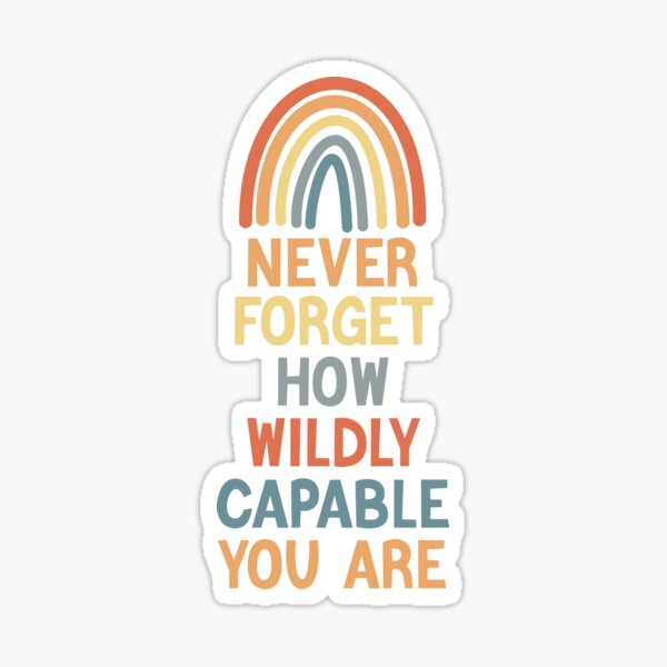 Sticker Quotes Inspirational Decals Waterproof Stickers Wildly Capable -   Canada