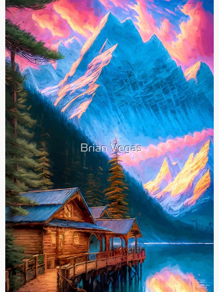 Artwork view, Lake cabin by Brian Vegas designed and sold by Brian Vegas