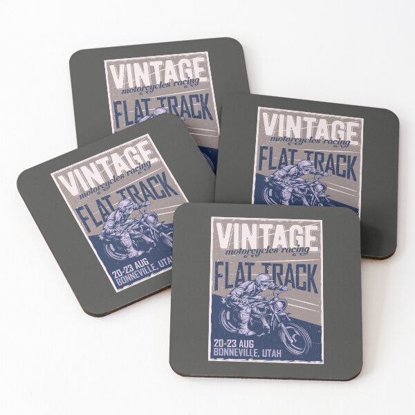 Item preview, Motorcycles Racing, flat Track, Vintage poster designed and sold by Groove-Emporium.