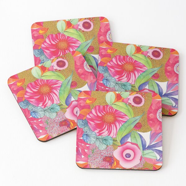 Item preview, Red Floral Abstract Botanical Pattern. Red Passion in Bold Surface Art. designed and sold by LotusBlanc.