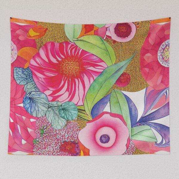 Item preview, Red Floral Abstract Botanical Pattern. Red Passion in Bold Surface Art. designed and sold by LotusBlanc.