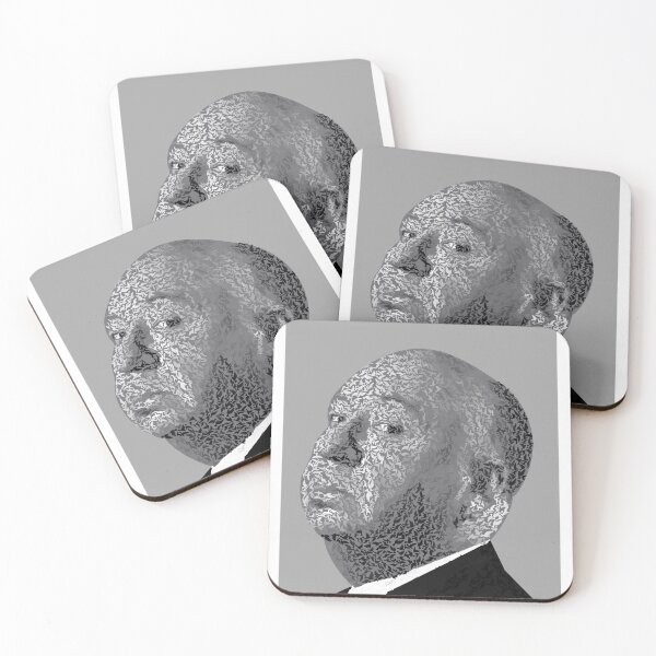 Item preview, Hitchcock birds portrait grey on grey designed and sold by QuirkyArtz.
