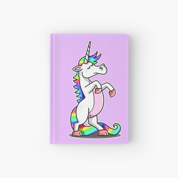A Unicorn With Rainbow-Colored Mane And Tail Hardcover Journal