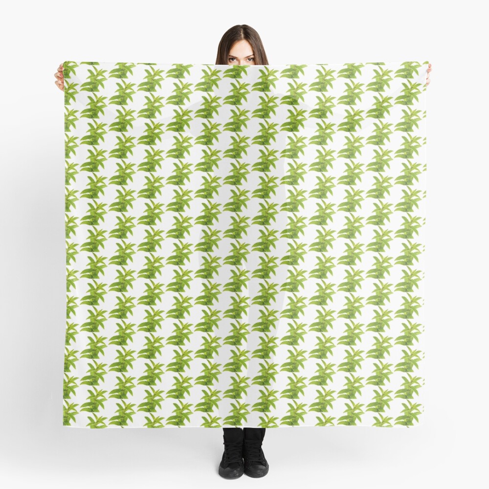 Fresh Mint Leaves Detail Scarf