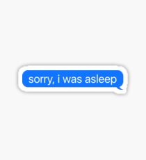 Sorry I Was Asleep Message Sticker & T-Shirt - Gift For Hipster Teen Sticker