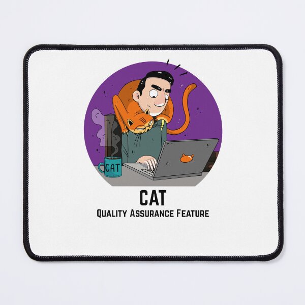 Item preview, Purple Guy with his cat "CAT Quality Assurance Feature" designed and sold by marcinkucharski.