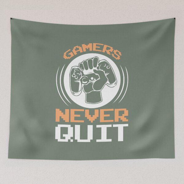 Item preview, GAMERS NEVER QUIT designed and sold by SticerOcean.