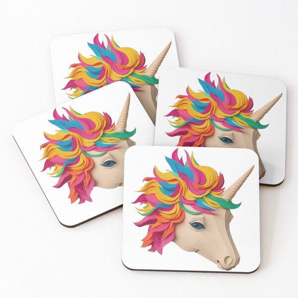 Item preview, Unicorn Color in Paper art style designed and sold by FormFinder.