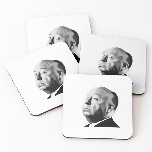 Item preview, Hitchcock portrait in black and white  designed and sold by QuirkyArtz.