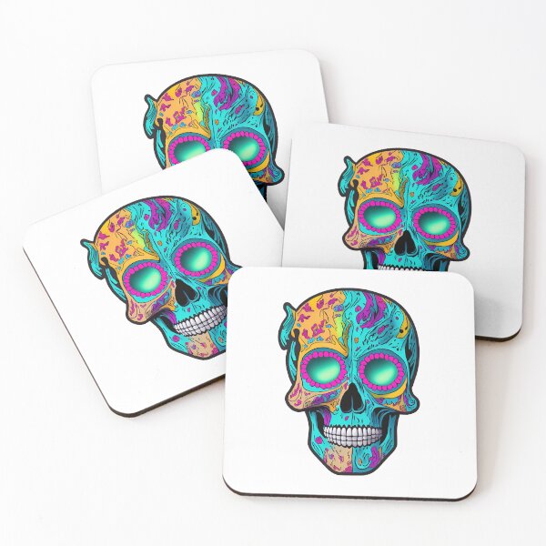 Item preview, colorful skull sticker designed and sold by anamwp.