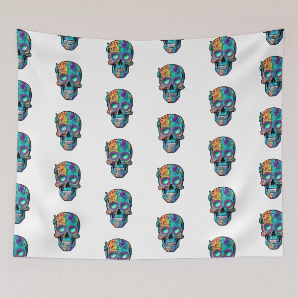Item preview, colorful skull sticker designed and sold by anamwp.