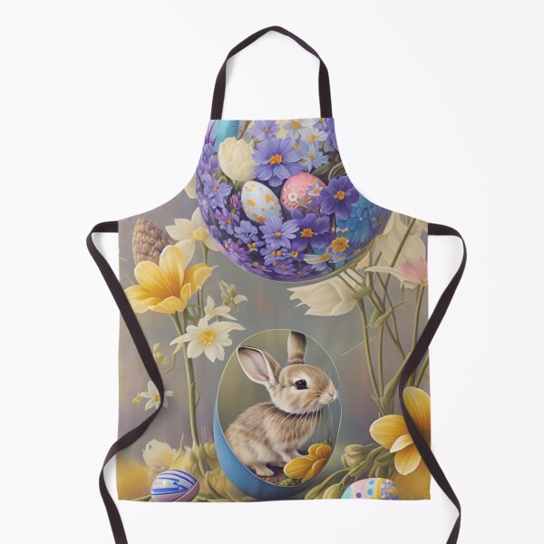 Item preview, Colorful Festive Easter Eggs Easter Bunny Spring Flowers Version 50 designed and sold by DreamingAwake1.