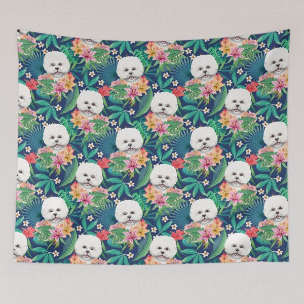 Item preview, Tropical Bichon Frise Dog 2 designed and sold by lulupetart.