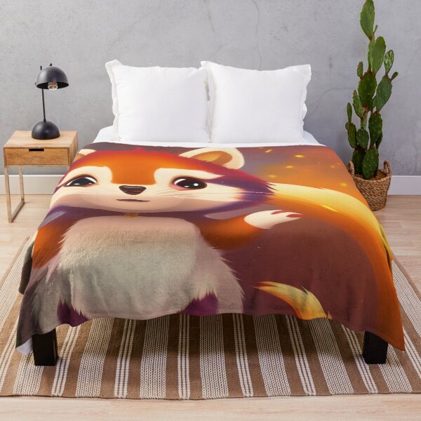 Item preview, Cute fire racoon kit, cartoon drawing, Ai Generated Art designed and sold by ACC .